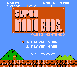 Super Mario Bros. title screenshot